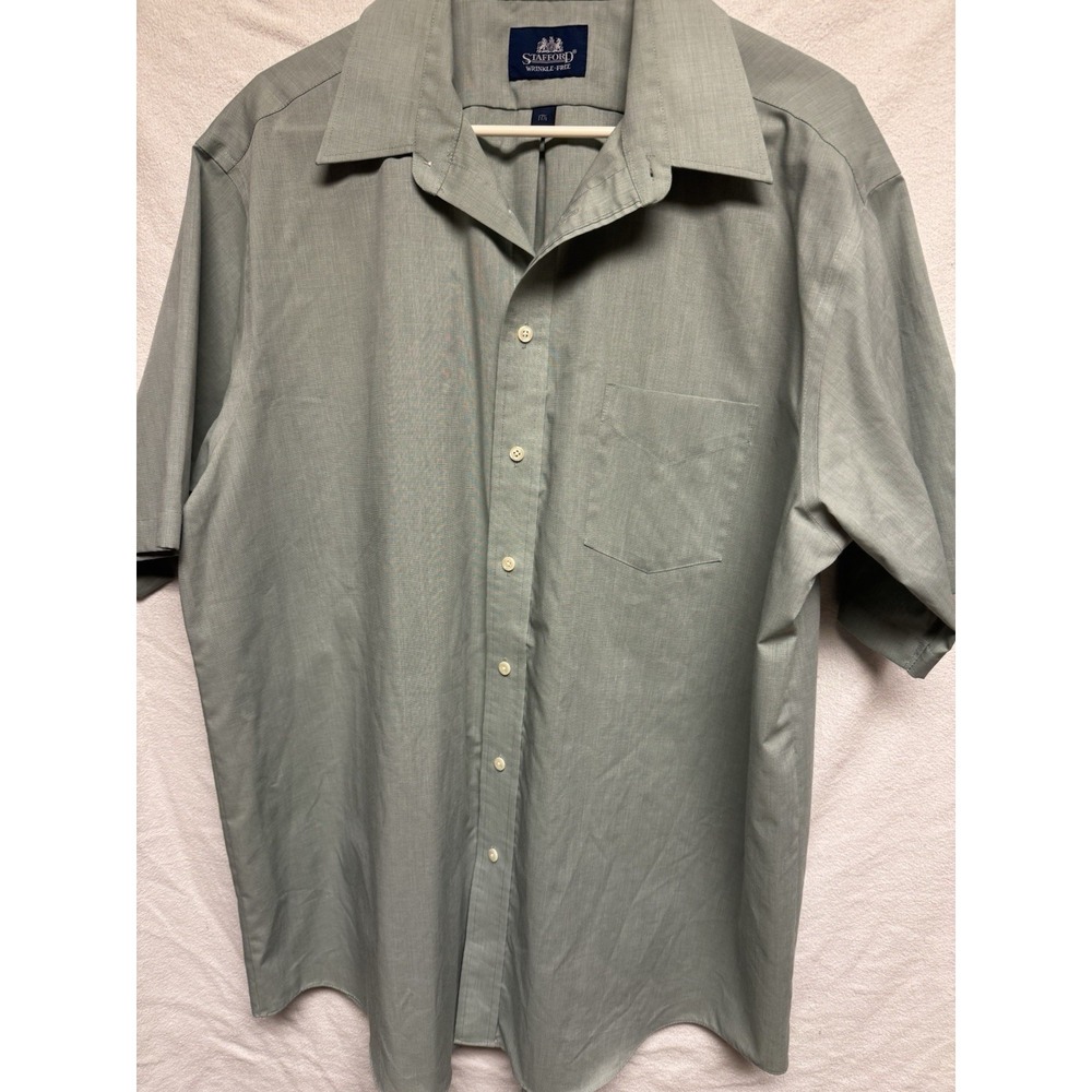 Stanford Men's Wrinkle‎ Free Pocket Poly/cotton Bottom Down Size XL